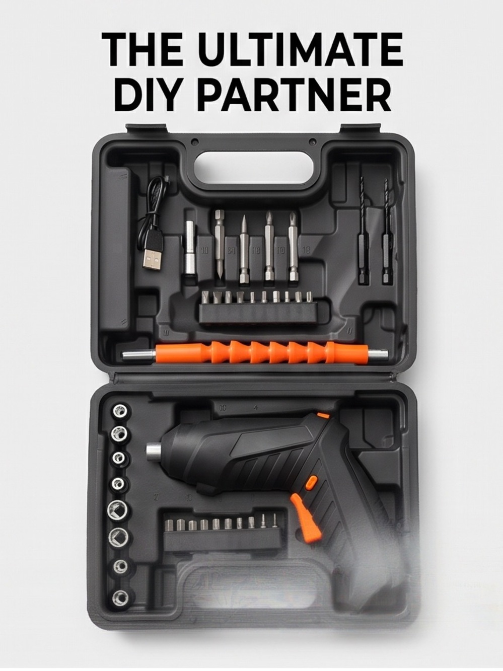 12V Cordless Electric Screwdriver & Drill Set – Complete 40+ Piece Tool Kit